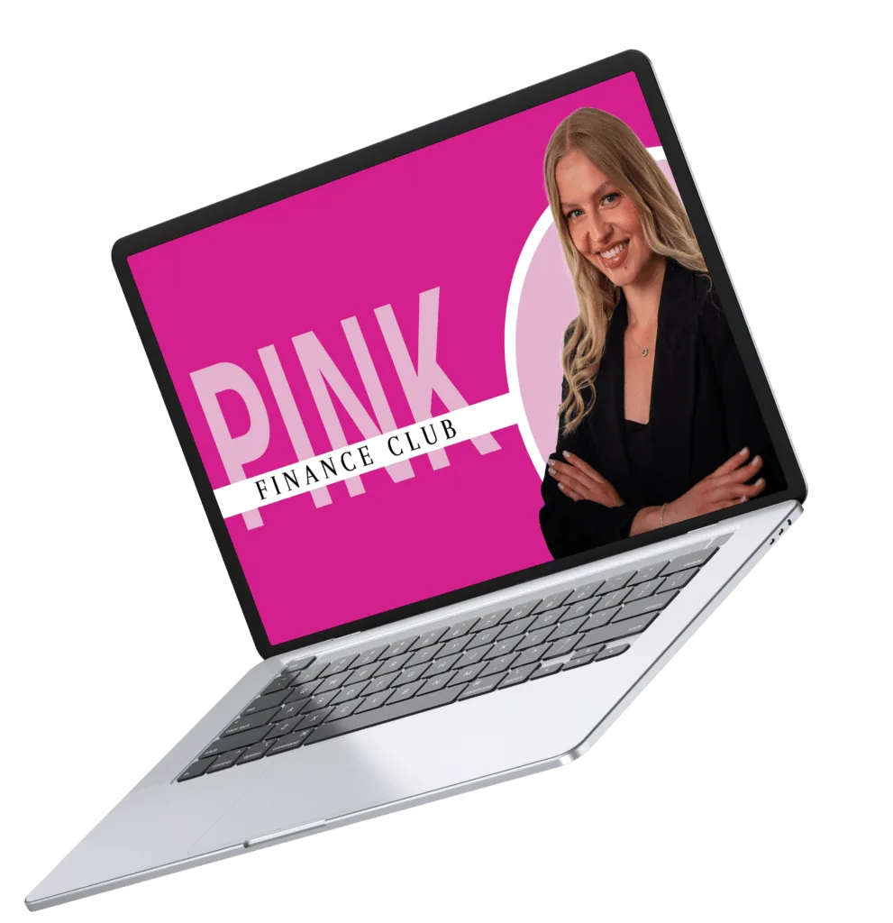 Der Pink Finance Club auf einem MacBook